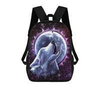 sinyumoney Mochila Escolar Infantil Impresa En 3D Wolf Howling at Moon Art Print Para Niños Mochilas De Viaje De Alta Capacidad Bolsas Para Libros Mochila Escolar Infantil Mochila 17inch