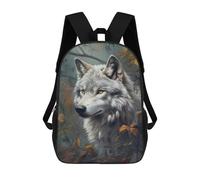 sinyumoney Mochila Escolar Infantil Impresa En 3D Wolf in Autumn Forest Mochilas Para Libros Mochilas Escolares De Viaje De Alta Capacidad Para Niños/estudiantes/adultos 17inch