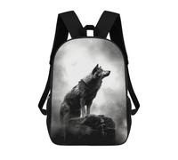 sinyumoney Mochila Escolar Infantil Impresa En 3D Wolf Moon Para Niños Mochilas De Viaje De Alta Capacidad Bolsas Para Libros Mochila Escolar Infantil Mochila 17inch