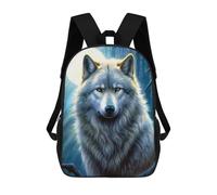 sinyumoney Mochila Escolar Infantil Impresa En 3D Wolf Moonlit Forest Mochila Mochilas Deportivas Para Niños Y Niñas Mochila De Moda 17inch