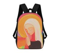 sinyumoney Mochila Escolar Infantil Impresa En 3D Woman Praying in Light Mochilas Para Libros Mochilas De Viaje Informales Mochila De Gran Capacidad Para Niños 17inch
