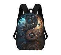 sinyumoney Mochila Escolar Infantil Impresa En 3D Yin And Yang Balance Mochila Mochilas Deportivas Para Niños Y Niñas Mochila De Moda 17inch