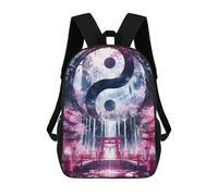 sinyumoney Mochila Escolar Infantil Impresa En 3D Yin And Yang Torii Gate Mochila Escolar Infantil Mochilas De Viaje Mochilas De Moda Mochilas De Gran Capacidad 17inch