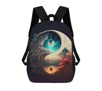 sinyumoney Mochila Escolar Infantil Impresa En 3D Yin Yang Concept Mochila Mochilas Deportivas Para Niños Y Niñas Mochila De Moda 17inch