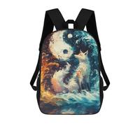 sinyumoney Mochila Escolar Infantil Impresa En 3D Yin Yang Fox Mochila De Viaje De Alta Capacidad Para Libros Mochilas De Moda Para Niños Mochila Escolar Informal 17inch