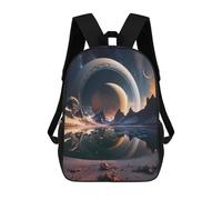 sinyumoney Mochila Escolar Infantil Interstellar Saturn Mirage Mochila Infantil Estampada Mochila De Viaje Para Niños Y Niñas Mochila Escolar 17inch