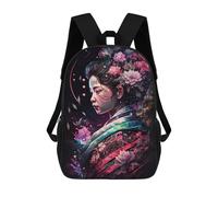 sinyumoney Mochila Escolar Infantil Japanese Geisha Mochila Escolar Infantil De Moda Informal Mochilas De Viaje Con Estampado 3D Divertidas Y Geniales Bolsas Para Libros 17inch