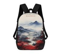 sinyumoney Mochila Escolar Infantil Japanese Misty Landscape Mochila Infantil Estampada Mochila De Viaje Para Niños Y Niñas Mochila Escolar 17inch