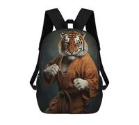 sinyumoney Mochila Escolar Infantil Karate Tiger Mochila Infantil Estampada Mochila De Viaje Para Niños Y Niñas Mochila Escolar 17inch