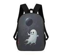 sinyumoney Mochila Escolar Infantil Kawaii Halloween Ghost Mochila Escolar Infantil De Moda Informal Mochilas De Viaje Con Estampado 3D Divertidas Y Geniales Bolsas Para Libros 17inch
