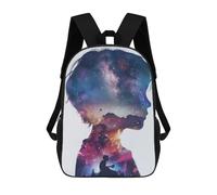 sinyumoney Mochila Escolar Infantil Kid Galaxy Silhouette Mochila De Moda Para Adolescentes Mochila Informal Para Niño Y Niña Mochila Escolar Para Adolescentes Mochila Impresa En 3D 17inch