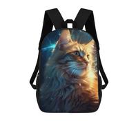 sinyumoney Mochila Escolar Infantil Kitty Cat in Space Galaxy Mochila Escolar Infantil De Moda Informal Mochilas De Viaje Con Estampado 3D Divertidas Y Geniales Bolsas Para Libros 17inch
