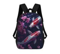 sinyumoney Mochila Escolar Infantil Koi And Cherry Blossoms Mochila De Moda Para Adolescentes Mochila Informal Para Niño Y Niña Mochila Escolar Para Adolescentes Mochila Impresa En 3D 17inch