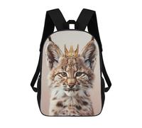sinyumoney Mochila Escolar Infantil Little Lynx King Mochila Infantil Estampada Mochila De Viaje Para Niños Y Niñas Mochila Escolar 17inch