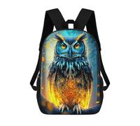 sinyumoney Mochila Escolar Infantil Magical Forest Owl Mochila Escolar Infantil De Moda Informal Mochilas De Viaje Con Estampado 3D Divertidas Y Geniales Bolsas Para Libros 17inch