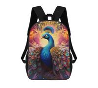 sinyumoney Mochila Escolar Infantil Magical Peacock Artwork -1 Mochila Infantil Estampada Mochila De Viaje Para Niños Y Niñas Mochila Escolar 17inch