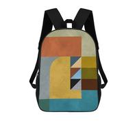 sinyumoney Mochila Escolar Infantil Modern Shapes 3 Mochila Escolar Infantil De Moda Informal Mochilas De Viaje Con Estampado 3D Divertidas Y Geniales Bolsas Para Libros 17inch