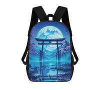 sinyumoney Mochila Escolar Infantil Moonlit Torii Gate Mochila De Moda Para Adolescentes Mochila Informal Para Niño Y Niña Mochila Escolar Para Adolescentes Mochila Impresa En 3D 17inch