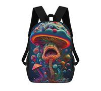 sinyumoney Mochila Escolar Infantil Mushroom Fantasy Mochila Escolar Infantil De Moda Informal Mochilas De Viaje Con Estampado 3D Divertidas Y Geniales Bolsas Para Libros 17inch