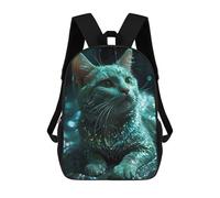 sinyumoney Mochila Escolar Infantil Mystic Cat Mochila Escolar Infantil De Moda Informal Mochilas De Viaje Con Estampado 3D Divertidas Y Geniales Bolsas Para Libros 17inch