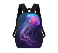 sinyumoney Mochila Escolar Infantil Neon Jellyfish Mochila De Moda Para Adolescentes Mochila Informal Para Niño Y Niña Mochila Escolar Para Adolescentes Mochila Impresa En 3D 17inch