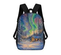 sinyumoney Mochila Escolar Infantil Northern Lights Painting Mochila Infantil Estampada Mochila De Viaje Para Niños Y Niñas Mochila Escolar 17inch