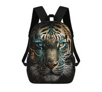 sinyumoney Mochila Escolar Infantil Painted Tiger Gaze Mochila Escolar Infantil De Moda Informal Mochilas De Viaje Con Estampado 3D Divertidas Y Geniales Bolsas Para Libros 17inch