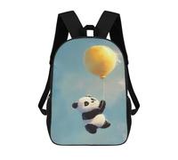 sinyumoney Mochila Escolar Infantil Panda Bear with Yellow Balloon Mochila Escolar Infantil De Moda Informal Mochilas De Viaje Con Estampado 3D Divertidas Y Geniales Bolsas Para Libros 17inch