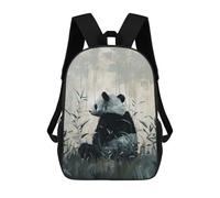sinyumoney Mochila Escolar Infantil Panda in Bamboo Forest Mochila Escolar Infantil De Moda Informal Mochilas De Viaje Con Estampado 3D Divertidas Y Geniales Bolsas Para Libros 17inch