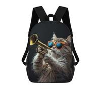 sinyumoney Mochila Escolar Infantil Persian Trumpet Mochila Escolar Infantil De Moda Informal Mochilas De Viaje Con Estampado 3D Divertidas Y Geniales Bolsas Para Libros 17inch