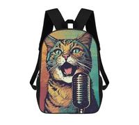 sinyumoney Mochila Escolar Infantil Pop Singer Cat Mochila De Moda Para Adolescentes Mochila Informal Para Niño Y Niña Mochila Escolar Para Adolescentes Mochila Impresa En 3D 17inch