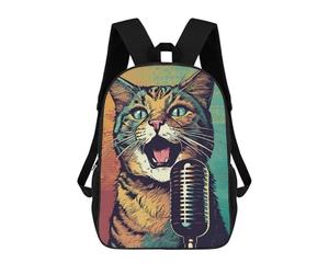 sinyumoney Mochila Escolar Infantil Pop Singer Cat Mochila De Moda Para Adolescentes Mochila Informal Para Niño Y Niña Mochila Escolar Para Adolescentes Mochila Impresa En 3D 17inch