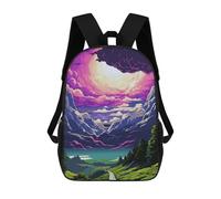 sinyumoney Mochila Escolar Infantil Purple Nature Mochila De Moda Para Adolescentes Mochila Informal Para Niño Y Niña Mochila Escolar Para Adolescentes Mochila Impresa En 3D 17inch