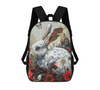 sinyumoney Mochila Escolar Infantil Rabbit Garden Mochila Infantil Estampada Mochila De Viaje Para Niños Y Niñas Mochila Escolar 17inch