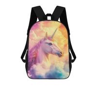 sinyumoney Mochila Escolar Infantil Rainbow Unicorn Mochila Escolar Infantil De Moda Informal Mochilas De Viaje Con Estampado 3D Divertidas Y Geniales Bolsas Para Libros 17inch
