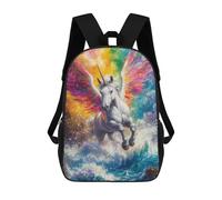 sinyumoney Mochila Escolar Infantil Rainbow Unicorn Mochila Infantil Estampada Mochila De Viaje Para Niños Y Niñas Mochila Escolar 17inch