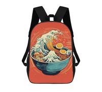 sinyumoney Mochila Escolar Infantil Ramen Japanese Food Mochila Escolar Infantil De Moda Informal Mochilas De Viaje Con Estampado 3D Divertidas Y Geniales Bolsas Para Libros 17inch