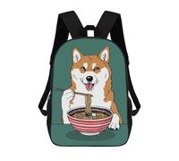 sinyumoney Mochila Escolar Infantil Ramen Shiba Inu Dog Mochila De Moda Para Adolescentes Mochila Informal Para Niño Y Niña Mochila Escolar Para Adolescentes Mochila Impresa En 3D 17inch