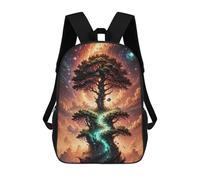 sinyumoney Mochila Escolar Infantil Red Space Tree Mochila De Moda Para Adolescentes Mochila Informal Para Niño Y Niña Mochila Escolar Para Adolescentes Mochila Impresa En 3D 17inch