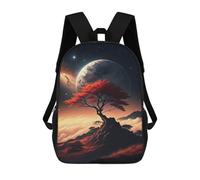 sinyumoney Mochila Escolar Infantil Red Tree Under A Giant Moon Mochila De Moda Para Adolescentes Mochila Informal Para Niño Y Niña Mochila Escolar Para Adolescentes Mochila Impresa En 3D 17inch
