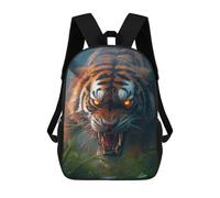 sinyumoney Mochila Escolar Infantil Roaring Tiger in Grass Mochila Infantil Estampada Mochila De Viaje Para Niños Y Niñas Mochila Escolar 17inch