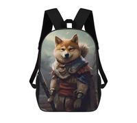 sinyumoney Mochila Escolar Infantil Shiba Inu Viking Mochila Escolar Infantil De Moda Informal Mochilas De Viaje Con Estampado 3D Divertidas Y Geniales Bolsas Para Libros 17inch