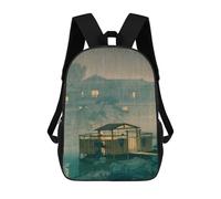 sinyumoney Mochila Escolar Infantil Shuzenji in Rain Mochila Infantil Estampada Mochila De Viaje Para Niños Y Niñas Mochila Escolar 17inch