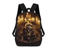 sinyumoney Mochila Escolar Infantil Skull And Serpent Mochila Infantil Estampada Mochila De Viaje Para Niños Y Niñas Mochila Escolar 17inch
