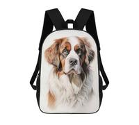 sinyumoney Mochila Escolar Infantil St Bernard Dog Mochila De Moda Para Adolescentes Mochila Informal Para Niño Y Niña Mochila Escolar Para Adolescentes Mochila Impresa En 3D 17inch