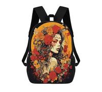 sinyumoney Mochila Escolar Infantil Sugar Skull Mexican Art Mochila Escolar Infantil De Moda Informal Mochilas De Viaje Con Estampado 3D Divertidas Y Geniales Bolsas Para Libros 17inch