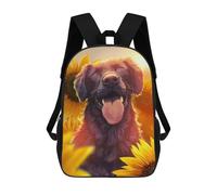 sinyumoney Mochila Escolar Infantil Sunflowers And Happiness Mochila Escolar Infantil De Moda Informal Mochilas De Viaje Con Estampado 3D Divertidas Y Geniales Bolsas Para Libros 17inch