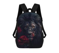 sinyumoney Mochila Escolar Infantil The Black Lion Mochila Escolar Infantil De Moda Informal Mochilas De Viaje Con Estampado 3D Divertidas Y Geniales Bolsas Para Libros 17inch