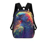sinyumoney Mochila Escolar Infantil The Chatty Parrot Mochila Escolar Infantil De Moda Informal Mochilas De Viaje Con Estampado 3D Divertidas Y Geniales Bolsas Para Libros 17inch