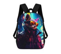 sinyumoney Mochila Escolar Infantil The Raccoon Art Mochila De Moda Para Adolescentes Mochila Informal Para Niño Y Niña Mochila Escolar Para Adolescentes Mochila Impresa En 3D 17inch